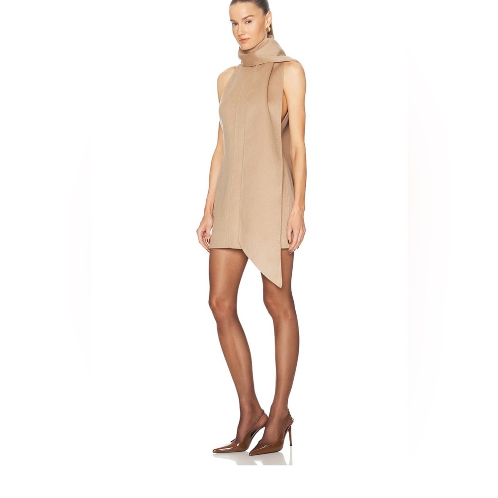 Camila Coelho Tan Asymmetrical Dress